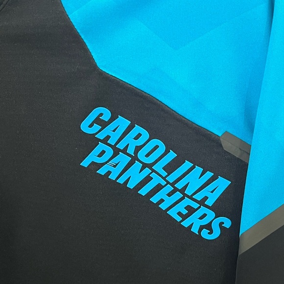 Nike Carolina Panthers NFL Pullover Jacket Black Blue Size Medium - Picture 5 of 14
